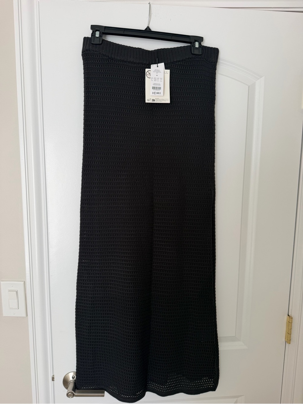NWT ICHI Women’s Black Knit Maxi Skirt M
